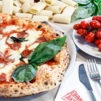 cooked pizza