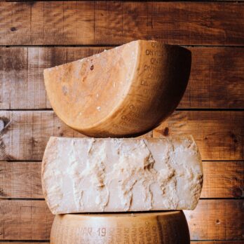 a couple of wooden bowls stacked on top of each other